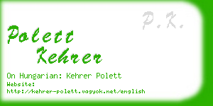 polett kehrer business card